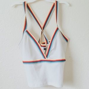 Rainbow Strappy Crop Top